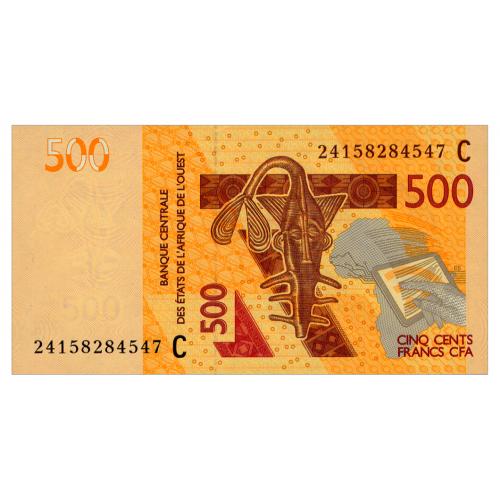 ЗАПАДНАЯ АФРИКА 319C WEST AFRICAN STATES BURKINA FASO 500 FRANCS 2024 Unc