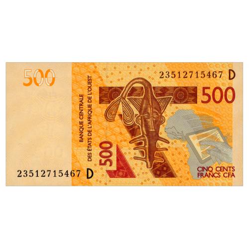 ЗАПАДНАЯ АФРИКА 419D WEST AFRICAN STATES MALI 500 FRANCS 2023 Unc