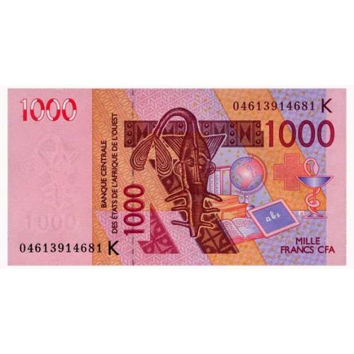 ЗАПАДНАЯ АФРИКА 715Kb WEST AFRICAN STATES SENEGAL 1000 FRANCS 2004 Unc