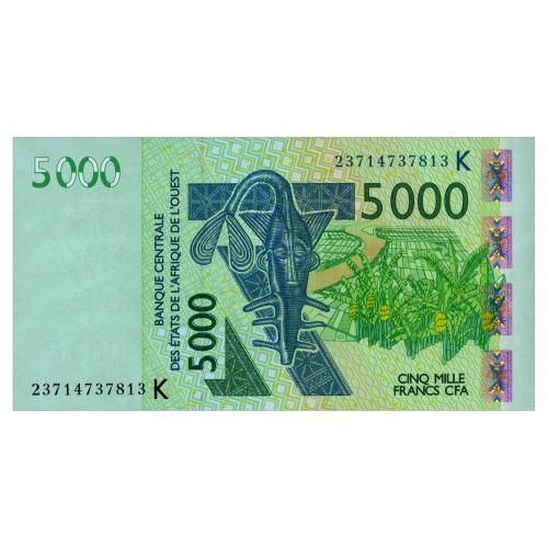 ЗАПАДНАЯ АФРИКА 717K WEST AFRICAN STATES SENEGAL 5000 FRANCS 2023 Unc