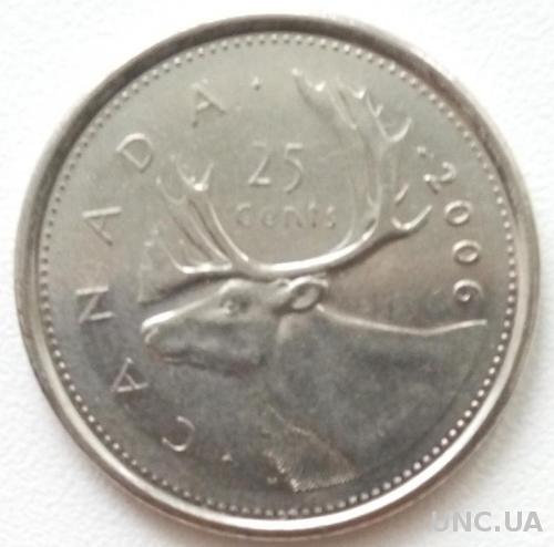 (1) Канада 25 центов 2006 монетный двор P