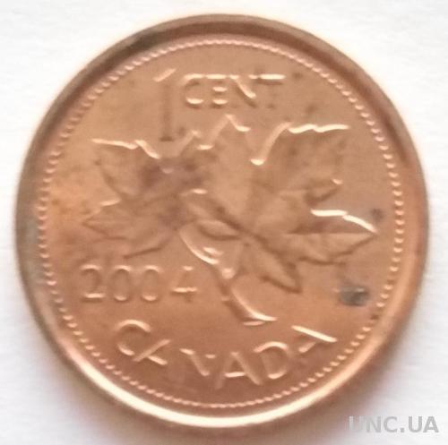 Канада 1 цент 2004 -не магнетик-
