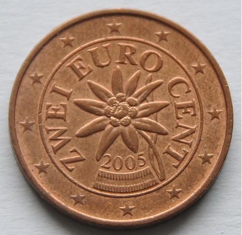 (А) Австрия 2 евроцента 2005