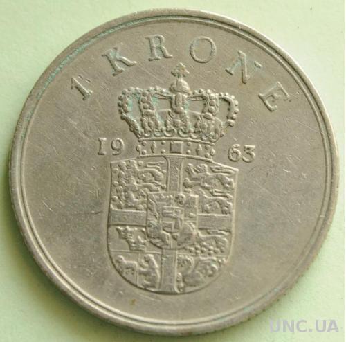(А) Дания 1 крона 1963