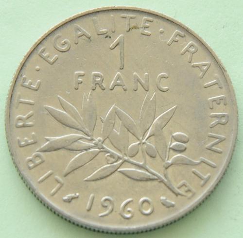 (А) Франция 1 франк 1960