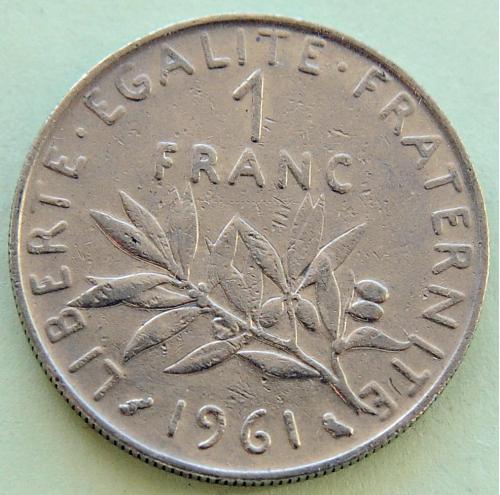 (А) Франция 1 франк 1961