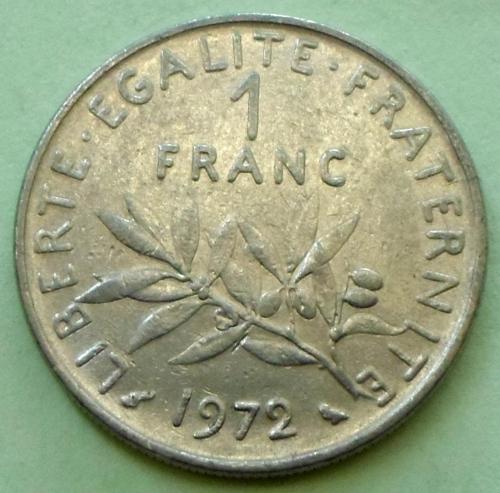 (А) Франция 1 франк 1972
