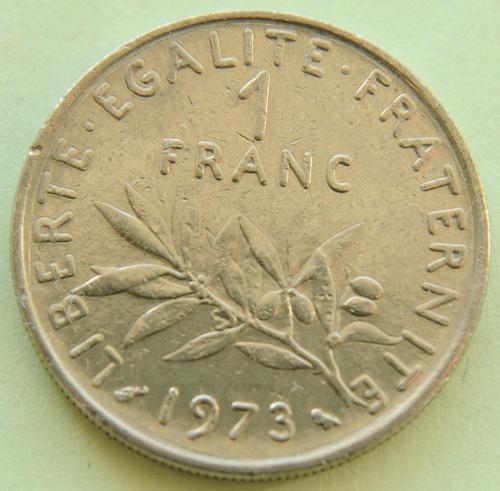(А) Франция 1 франк 1973