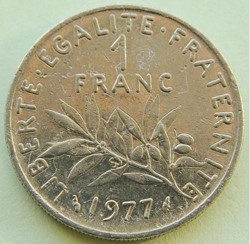 (А) Франция 1 франк 1977