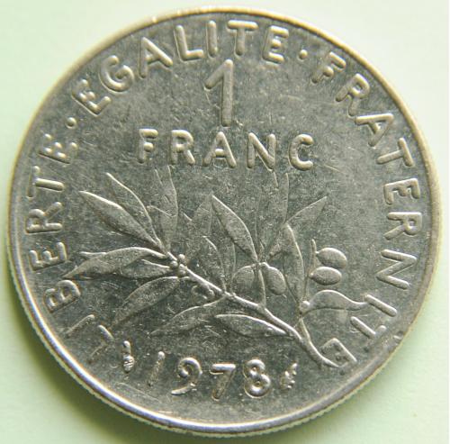 (А) Франция 1 франк 1978