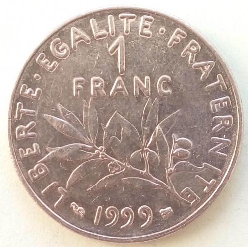 (А) Франция 1 франк 1999