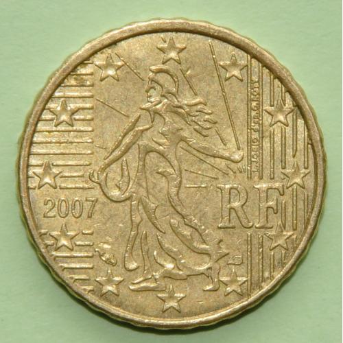 (А) Франция 10 евроцентов 2007