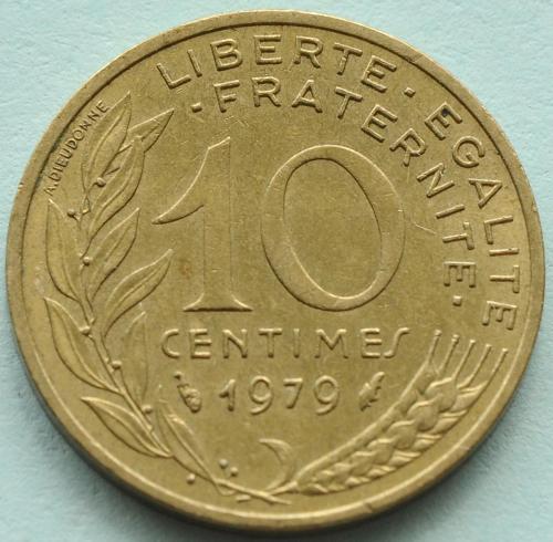 (А) Франция 10 сантимов 1979