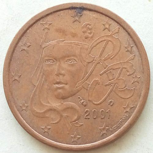 (А) Франция 5 евроцентов 2001