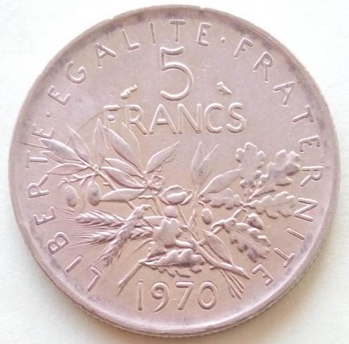 (А) Франция 5 франков 1970