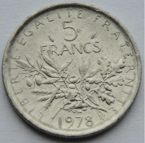 (А) Франция 5 франков 1978