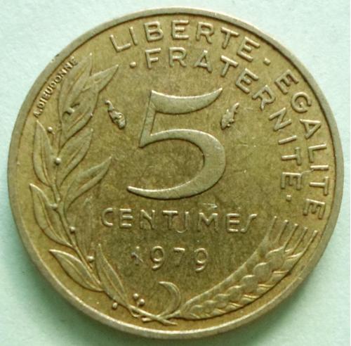 (А) Франция 5 сантимов 1979