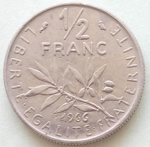 (А) Франция ½ франка 1966