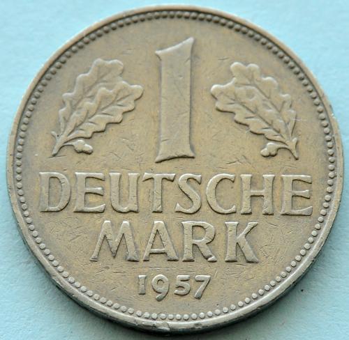 (А) Германия 1 марка 1957 ''G''