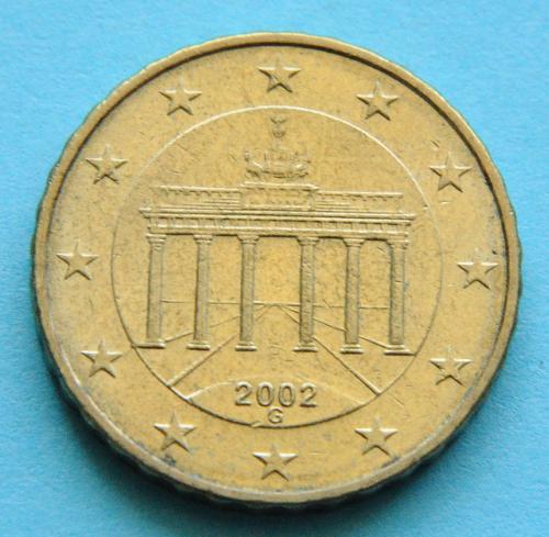 (А) Германия 10 евроцентов 2002 G