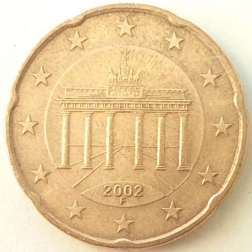 (А) Германия 20 евроцентов 2002 F