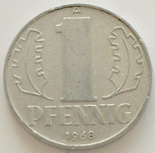 (А) Германия ГДР 1 пфенниг 1968