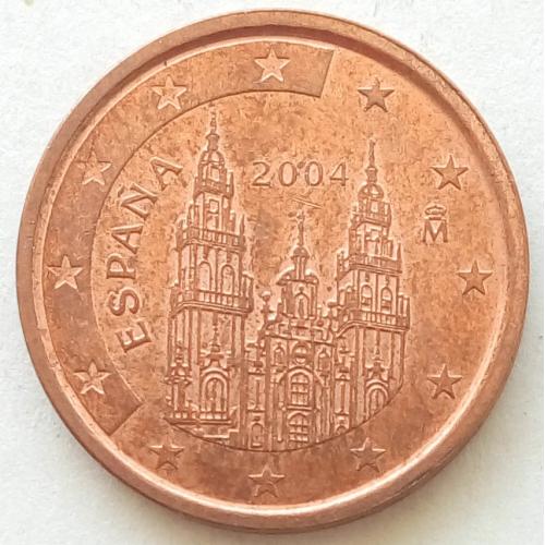 (А) Испания 2 евроцента 2004