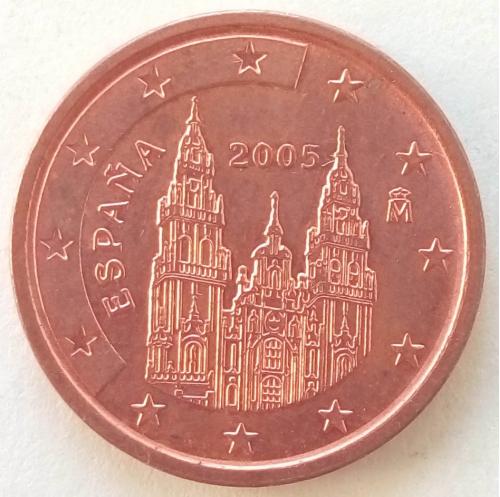 (А) Испания 2 евроцента 2005