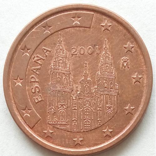(А) Испания 5 евроцентов 2001