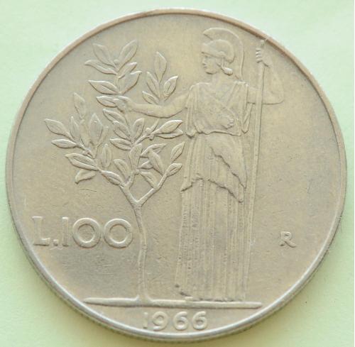 (А) Италия 100 лир 1966