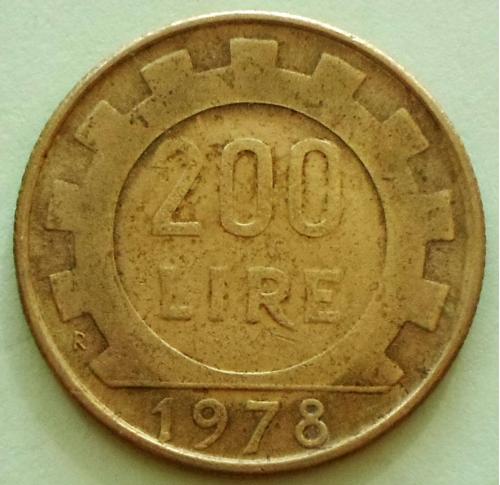 (А) Италия 200 лир 1978