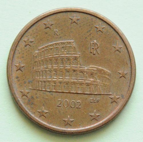 (А) Италия 5 евроцентов 2002