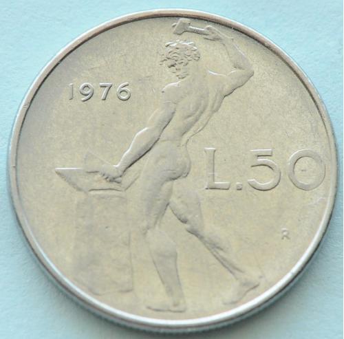 (А) Италия 50 лир 1976