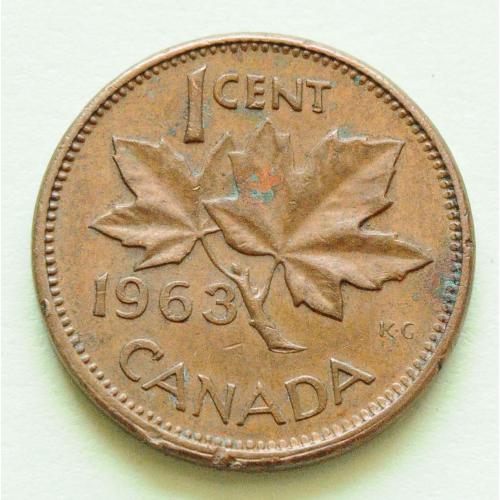 (А) Канада 1 цент 1963
