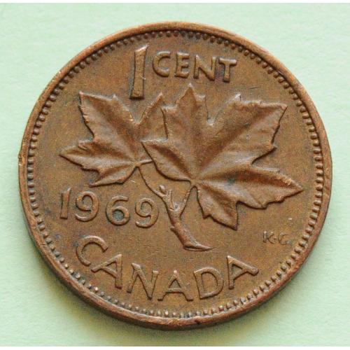 (А) Канада 1 цент 1969
