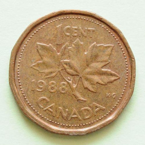 (А) Канада 1 цент 1988