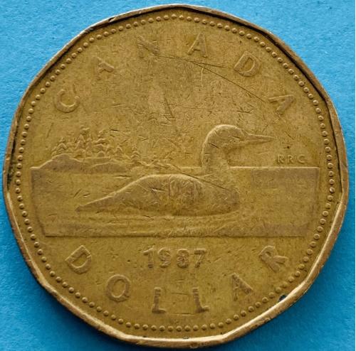 (А) Канада 1 доллар 1987