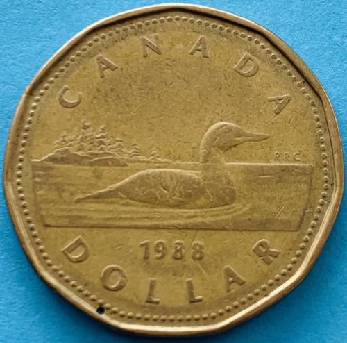 (А) Канада 1 доллар 1988