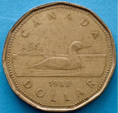 (А) Канада 1 доллар 1989