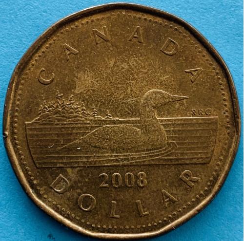 (А) Канада 1 доллар 2008 Редкая