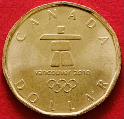 (А) Канада 1 доллар 2010 Олимпийские Игры, Ванкувер