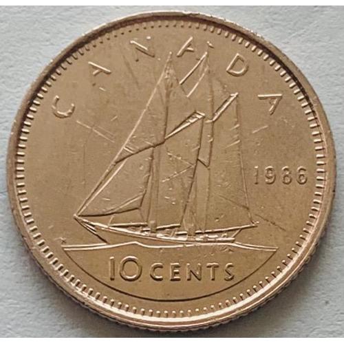 (А) Канада 10 центов 1986