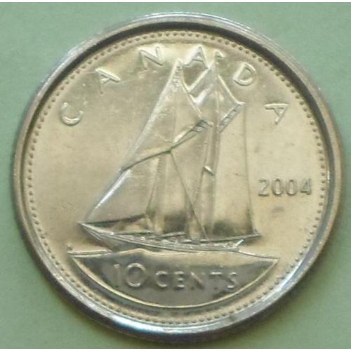 (А) Канада 10 центов 2004