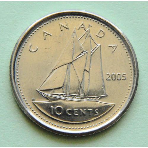(А) Канада 10 центов 2005