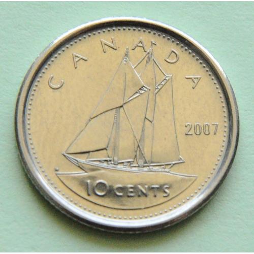 (А) Канада 10 центов 2007