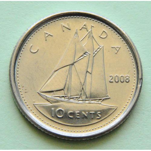 (А) Канада 10 центов 2008