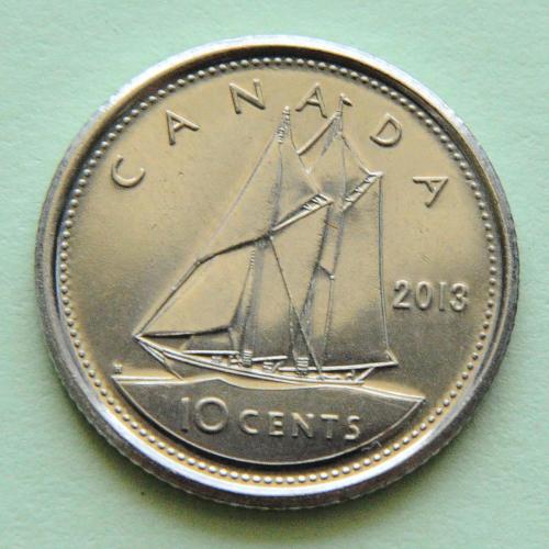 (А) Канада 10 центов 2013