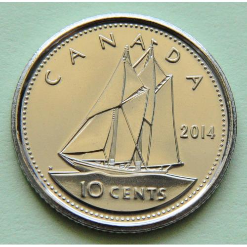 (А) Канада 10 центов 2014