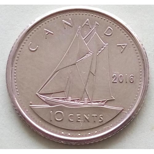 (А) Канада 10 центов 2016