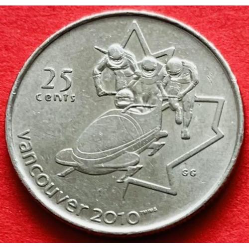 (А) Канада 25 центов 2008 Олимпийские Игры - Бобслей